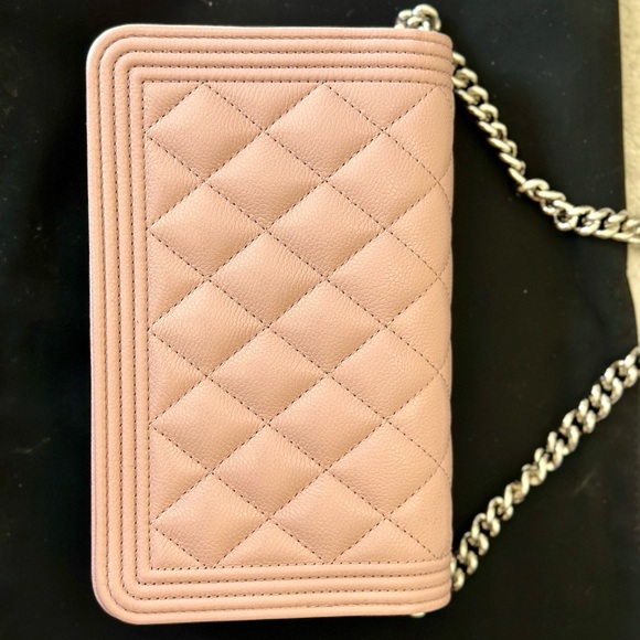 Chanel Boy, 2024 brand new, small light pink grained calfskin leather bag. - Picture 7 of 7